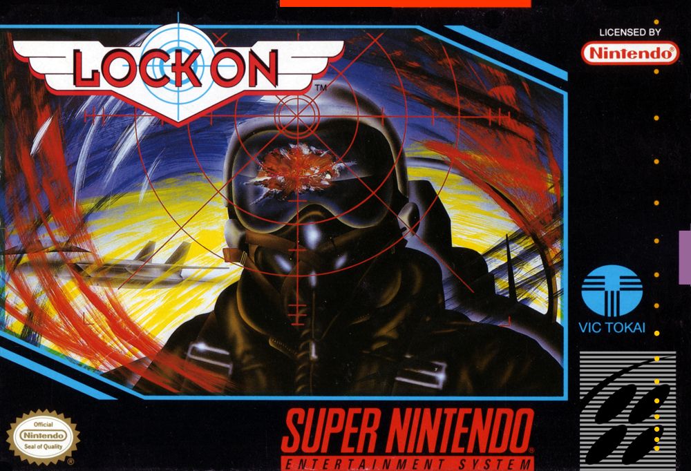 Lock On box art for Super Nintendo